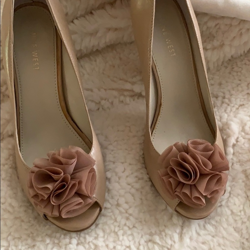 Nude color high heels